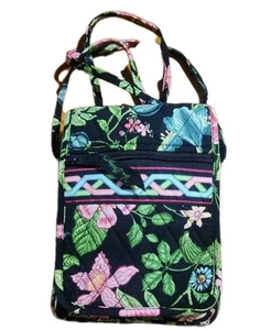 Vera Bradley Botanica Pattern Top Zip Hipster Crossbody Bag Purse - Picture 1 of 3