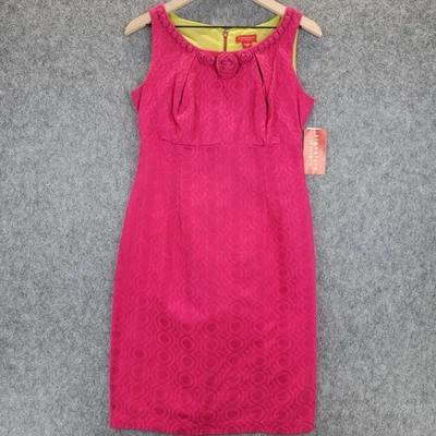 Vestido Signature by Sangria para mujer 6 rosas sin mangas floral vaina texturizada Foto 1 de 4