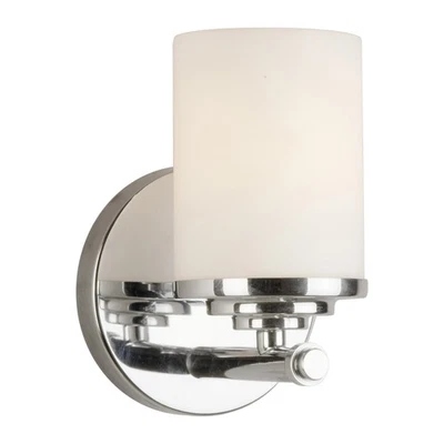 Forte Lighting 5105-01 Ames 5"W Bathroom Sconce - Chrome - Image 1 of 4
