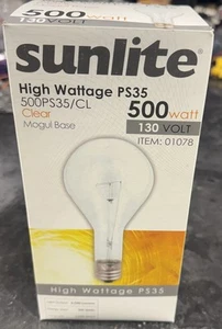 PACK OF 2 SUNLITE 500PS35/CL 500W 130V Clear Mogul Base Light Bulbs - Picture 1 of 1