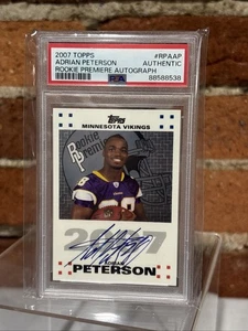 2007 Topps - Exclusive Rookies Adrian Peterson Autograph PSA Authentic Autograph - Picture 1 of 6