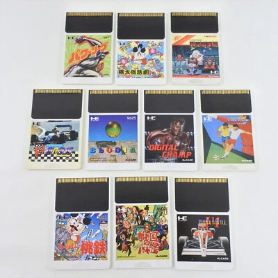 Lot of 10 PC Engine Hu Card Only - Tested - Ref 1210 Grafx - Image 1 of 2