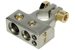 Negative Car Truck Auto Battery Terminal One 0, 4 & Two 8 Gauge Out - Picture 1 of 1