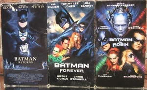 Batman Returns , Batman Forever , Batman & Robin VHS - Picture 1 of 14