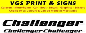 3 x CHALLENGER SWIFT CARAVAN/MOTORHOME  DECALS STICKERS CHOICE OF COLOURS #020 - Picture 1 of 4