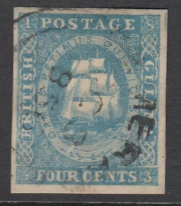SG 20 British Guayana 1853-55. 4c hellblau. Sehr fein gebraucht mit einem Teil... - Bild 1 von 1