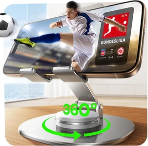 LISEN Foldable Phone Stand for Desk – 360° Rotatable Mobile Holder Compatible wi - Picture 1 of 11