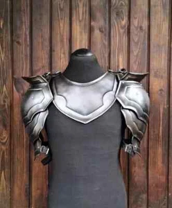 Medieval Pauldrons Shoulder Gorget Armor Knight Larp Reenactment Halloween - Picture 1 of 10