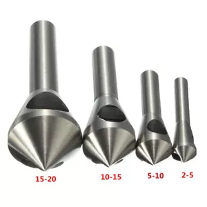 4 Pcs Chamfer Countersink Deburring Drill Bits Set Cutting Metal Tool - Picture 1 of 4