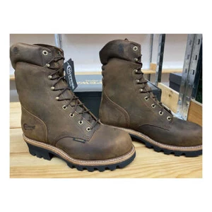 Chippewa Crazy Horse Herren 8" Wasserdicht Stahl Zehe Logger Arbeitsstiefel - Bild 1 von 2