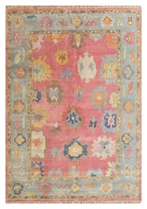 Hand Knotted Pink 5x8, 6x9, 8x10, 9x12, 10x14, 12x15 Wool Area Rug - Picture 1 of 6