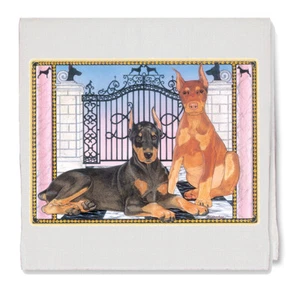 Doberman Decorative Cotton Kitchen Dish Towel, Pet Gift - Picture 1 of 1