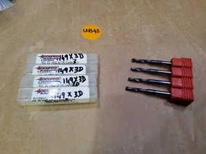 ACCUPRO NO. 25 (.149") X 3D CARBIDE DRILL, .186" SHANK, 4 PCS - Picture 1 of 2
