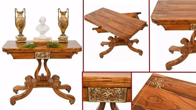 Antique Card Table - Rosewood Regency Games Tables Circa 1810 - Image 1 of 4