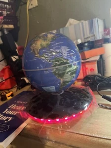 Magnetic Levitating Floating Globe World Map LED Light Night Lamp Home Decor - Picture 1 of 1