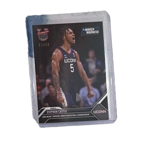 2023-24 Bowman University Now March Madness Stephon Castle /99 Spurs UCONN #16 - Image 1 of 1