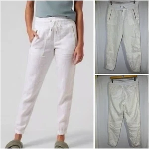 Athleta Women’s Cabo Linen Joggers Pull On Pants  Size 8 (read description) - Picture 1 of 9