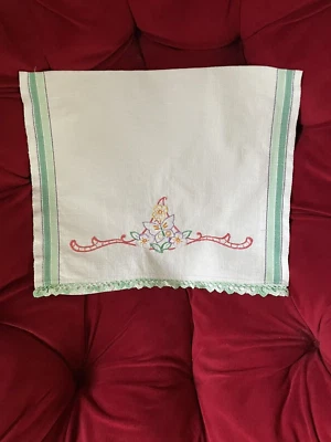 Vintage Pillow Cover Needlepoint Cottagecore Butterfly Flower Country 16.5 X 13 - Image 1 of 4