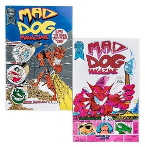 Mad Dog Magazine #1 & 2 (1986 Blackthorne Publishing) Elektrik Eel Parody! NM- - Picture 1 of 6