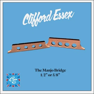 CLIFFORD ESSEX MANJO BRIDGE. MANDOLIN-BANJO BRIDGE. SEASONED MAPLE & EBONY TOP - Image 1 of 2
