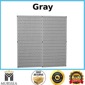 Metal Pegboard 32 in. x 32 in. Garage Storage Wall Organizer 2 Set Tool , gray - Picture 1 of 9