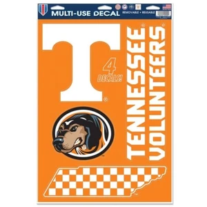 TENNESSEE VOLUNTEERS 4 DECALS MULTI USE REMOVABLE REUSABLE NEW WINCRAFT - Picture 1 of 1