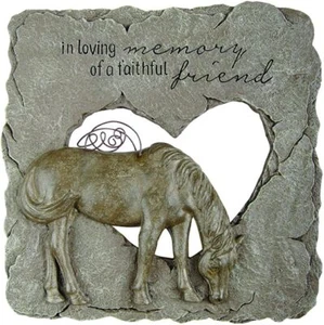Memorial Stone-Devoted Angels-Horse (9,5") (enero 2018), adornos y estatuas - Imagen 1 de 1