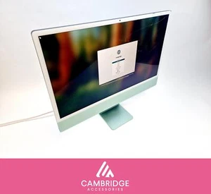 Cracked iMac Retina 4.5K 24" 2021 (256GB SSD, M1, 8GB RAM) A2439 Green Grade C - Afbeelding 1 van 12