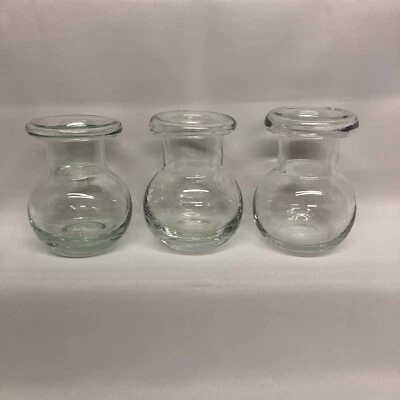 Jarrones de vidrio, LOTE de 3, Debi Lilly, de 4,5 a 5 pulgadas de alto Foto 1 de 3