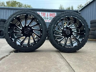 22X12 LEGION OFFROAD WHEELS  TIRES W/35125022 TIRE 8X165 FOR GMC CHEVY RAM 2500 - Image 1 of 4