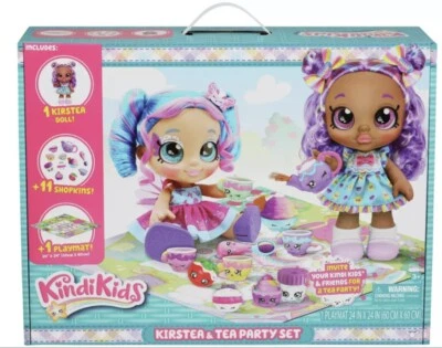 Kindi Kids -Kirstea & Tea Party Set -Doll, Play Mat,Tea Party Accessories 1 Doll