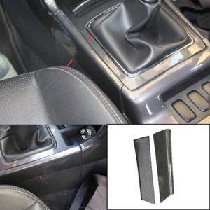 For Mitsubishi Lancer Evolution 07-17 Carbon Fiber Gear Shift Both Side Strip 2X - Picture 1 of 9