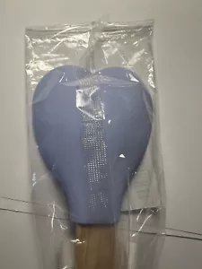 Pastel Blue Silicone Heart Spatula Bamboo NWT Kitchen Baking Love Cottage Core - Picture 1 of 4