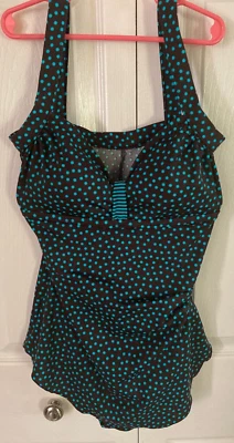 Maxine Of Hollwood Women's SZ. 10 1Pc. Swimsuit Poka Dots - Image 1 of 4