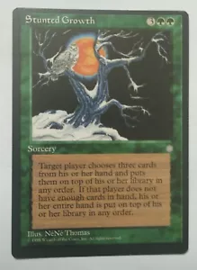 MTG ICE AGE STUNTED GROWTH ERROR SLIGHT MISCUT MISPRINT ERROR ~ ENGLISH RARE - Picture 1 of 6