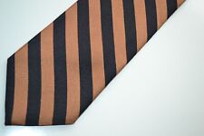 Valentino black & brown striped silk necktie