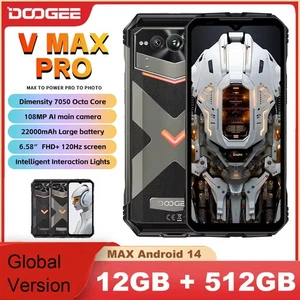 DOOGEE V Max Pro 5G Rugged Phone 12GB+512GB 100MP AI Camera 22000mAh 6.58" 120Hz - Picture 1 of 22