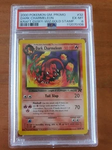 PSA 6 Dark Charmeleon Gold W Stamp Pokemon Card - Rocket 32/82 Kraft Promo WOTC - Picture 1 of 4