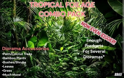 Combo de láminas tropicales escala 1/35 muchos productos nuevos Pacific Vietnam Diorama 8865 Foto 1 de 4