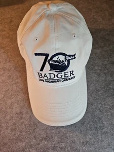 SS Badger Wisconsin Michigan Car Ferry White Baseball Cap Hat - Picture 1 of 7