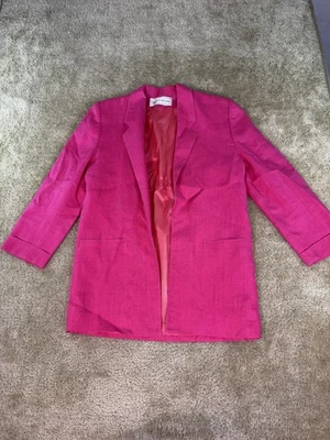 Chaqueta Blazer Evan Picone Talla 4 Rosa Carrera Oficina Rosa Unión De Colección EE. UU. D471 Foto 1 de 4