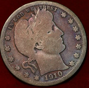1910-D Denver Mint Silver Barber Quarter - Picture 1 of 2