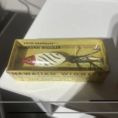 Señuelo Arbogast Hawaiian Wiggler vintage con caja Foto 1 de 4