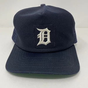 Vintage Detroit Tigers Hat Cap Snap Back Mens MLB Baseball Trucker New Era USA - Picture 1 of 11