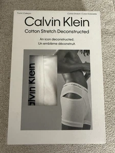 Men’s Calvin Klein Cotton Stretch Decent Trunk White Medium NEW - Picture 1 of 4