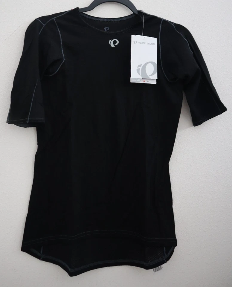 Camisa capa base de ciclismo Pearl Izumi para mujer talla M negra de lana de transferencia S/S $80 Foto 1 de 4