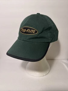 Vintage 90s Top Flite Strapback Hat Cap Golf Adult Green USA - Picture 1 of 4