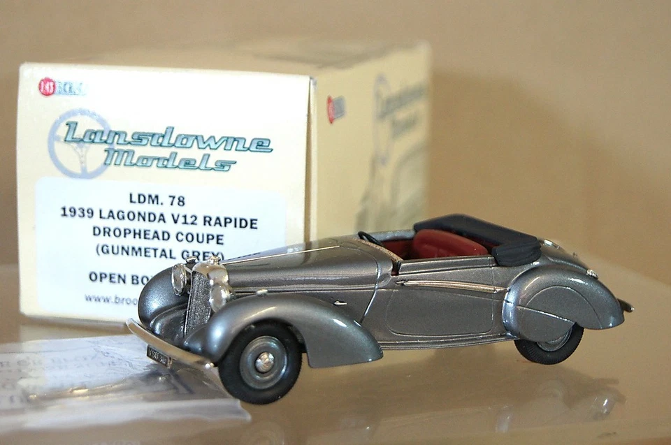 Lansdowne Modelli LDM78 1939 Lagonda V12 Rapide Drophead Coupé Grigio Mint MX - Immagine 1 di 1