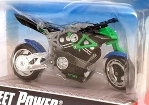 Hot Wheels 1/18 Scale R1090 - X-Blade Motorbike - Green/Grey/Blue - Picture 1 of 5