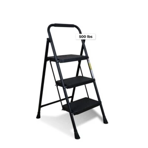 3 Stufen Klappleiter 3-stufig / Tritthocker - 500 Pfund Fassungsvermögen - Bild 1 von 2